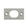 Dendesigns Strike Plate for 6 in. Flush Bolt, Satin Nickel - Solid Brass DE2667259